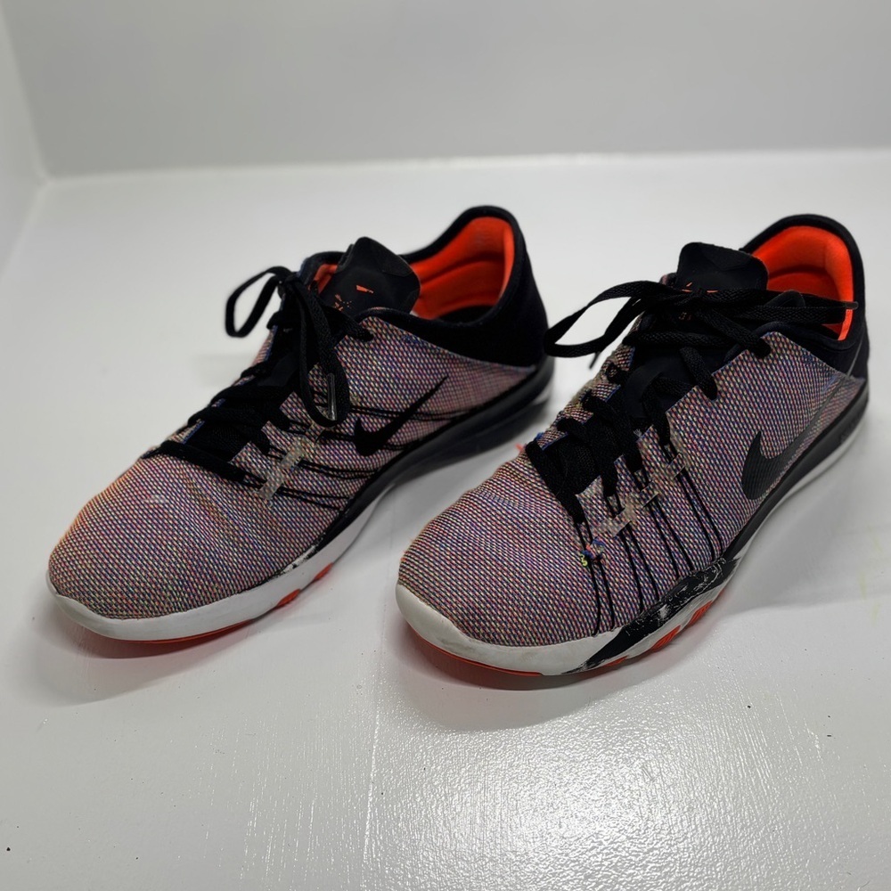 Nike Free TR 6 Women's Training Shoes Sz 8.5 Black Purple Rainbow 833424-006
